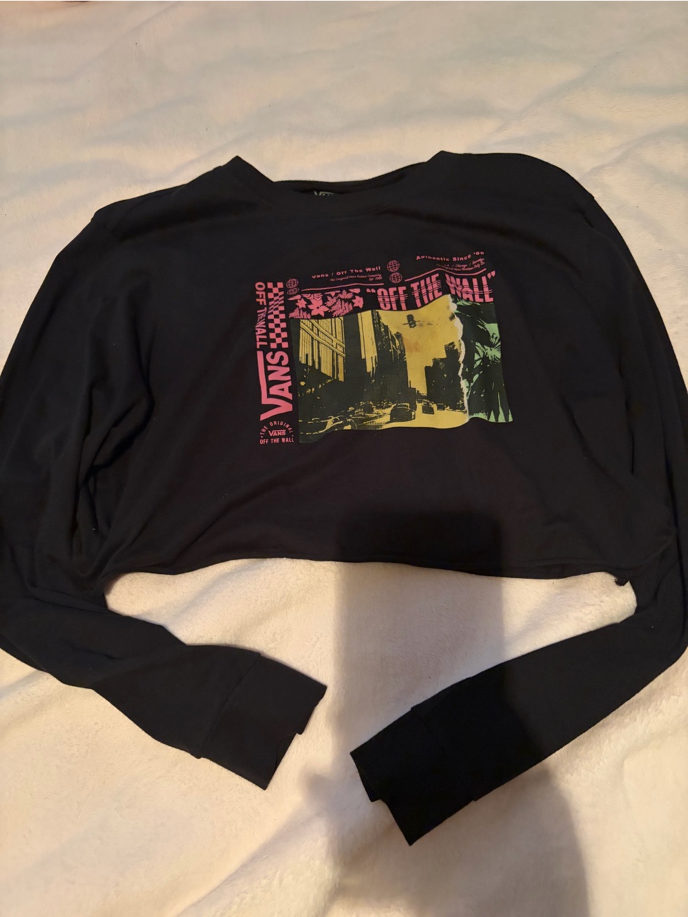 Black Graphic Long Sleeve Tee